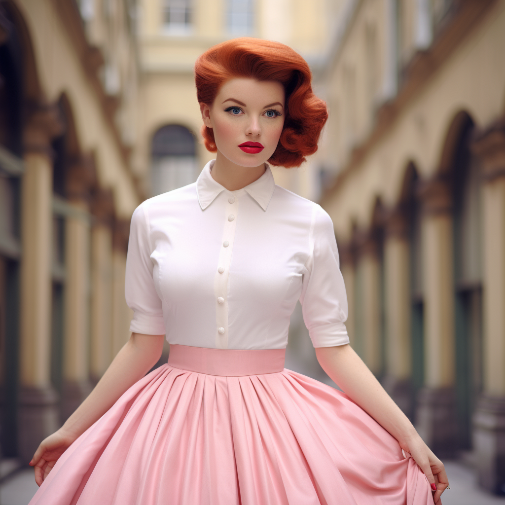 Stylish man in retro skirt