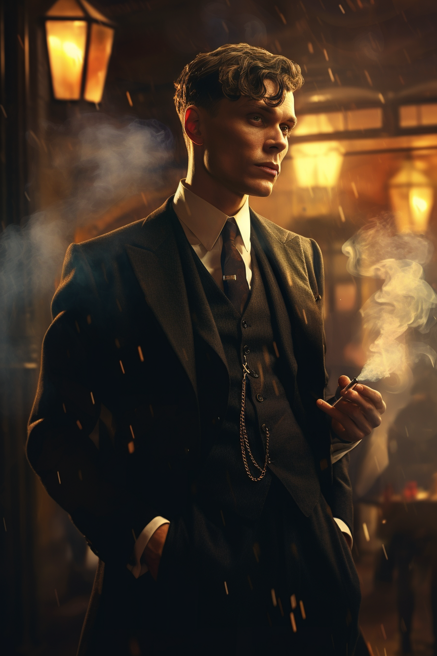 Man in Peaky Blinders Style