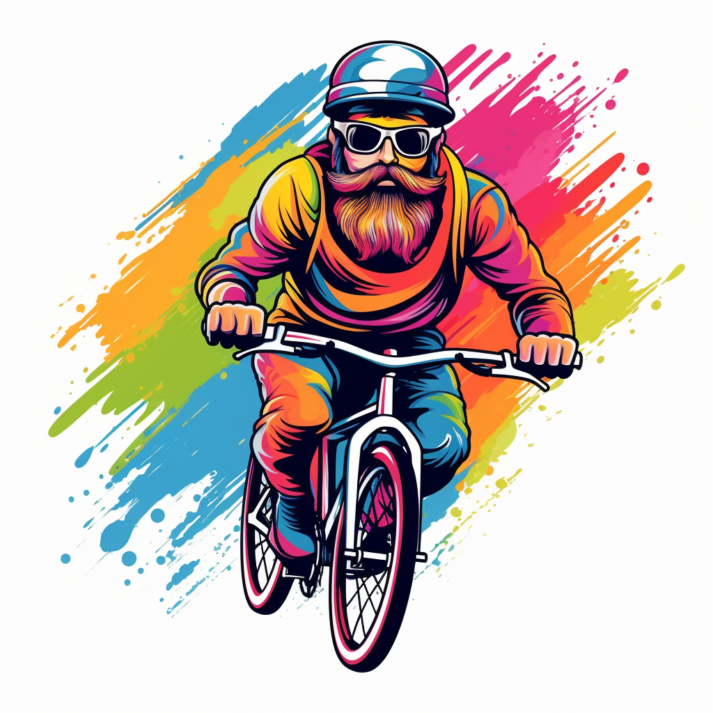 Man Riding Bicycle Logo Design