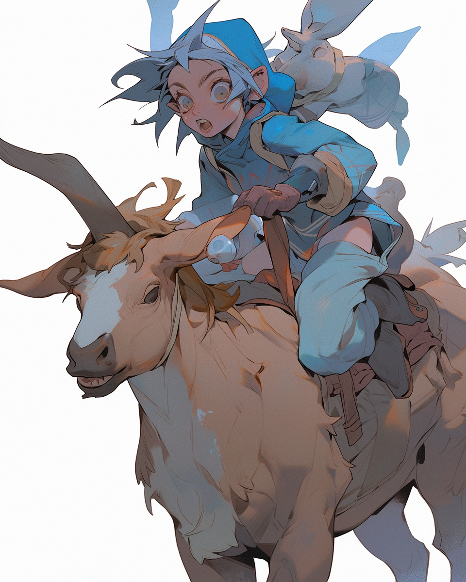 Man riding goat in Frost manga