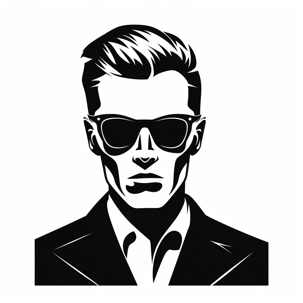 Man with sunglasses logo vector