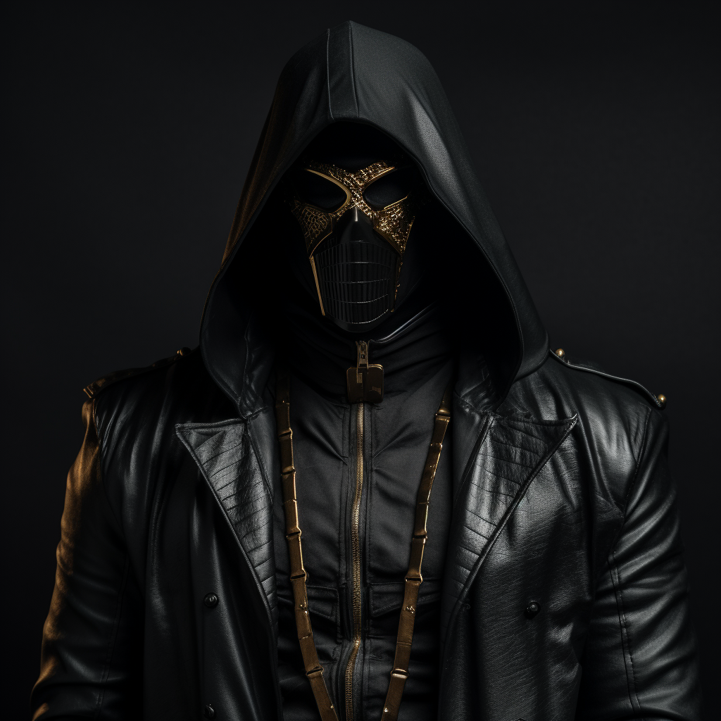 man black mask coat