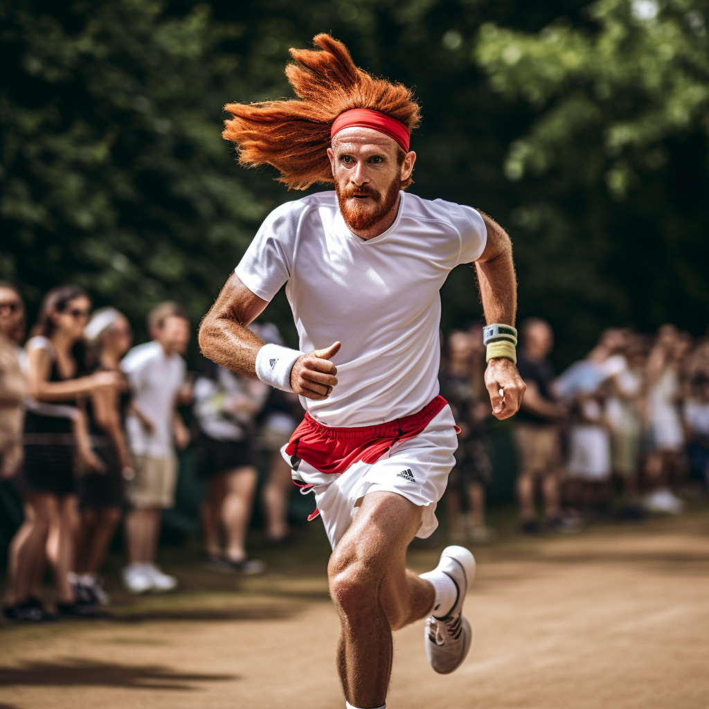 Man defeating Roger Federer at Wimbledon