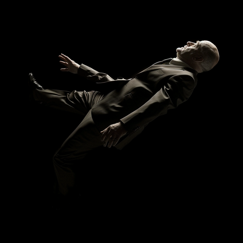 Man in Suit Falling