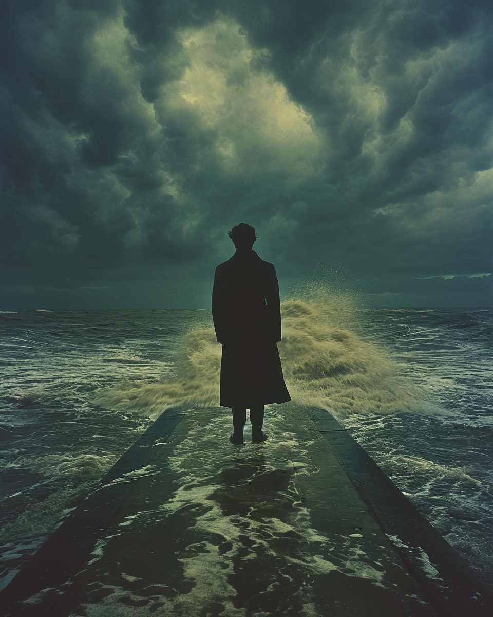 Depiction of a Man by the Sad Sea