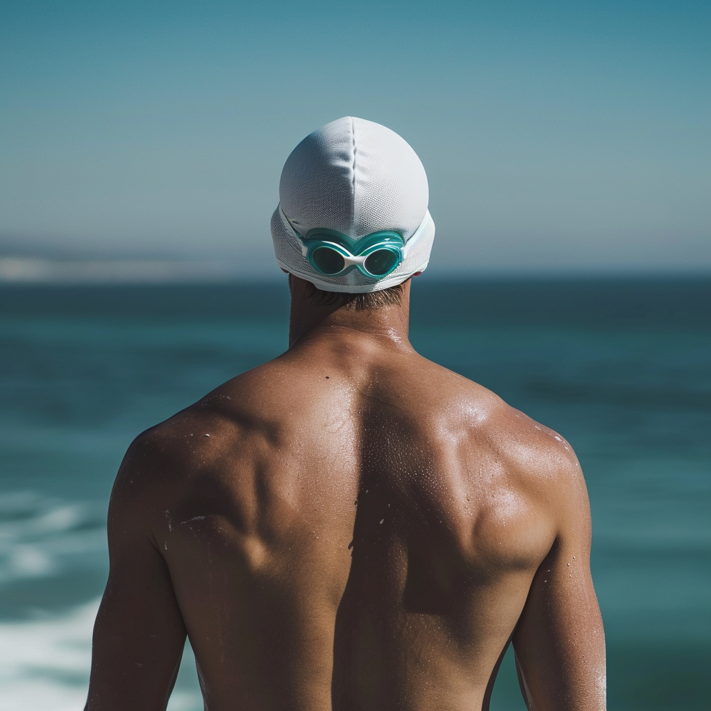 Man in White Swimming Bathers at Summers Beach