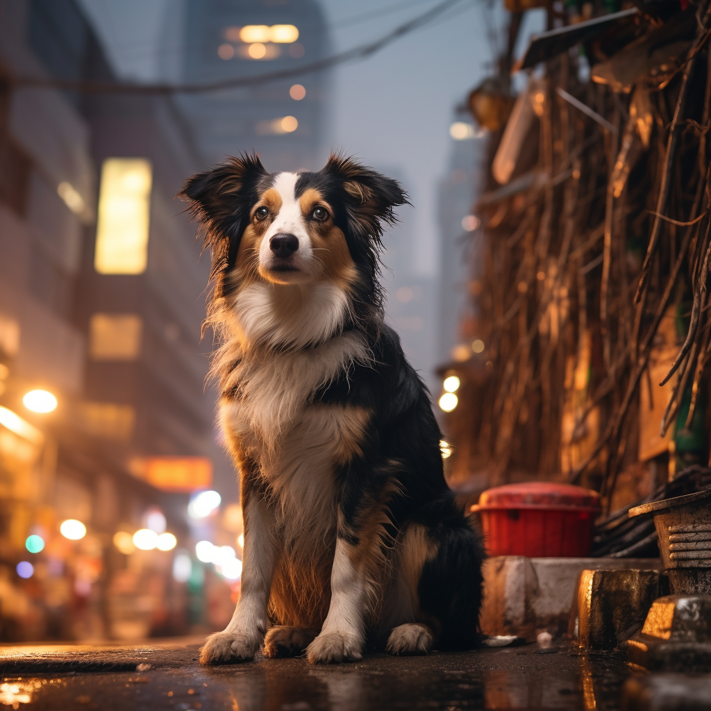 Adorable and Loyal City Dog