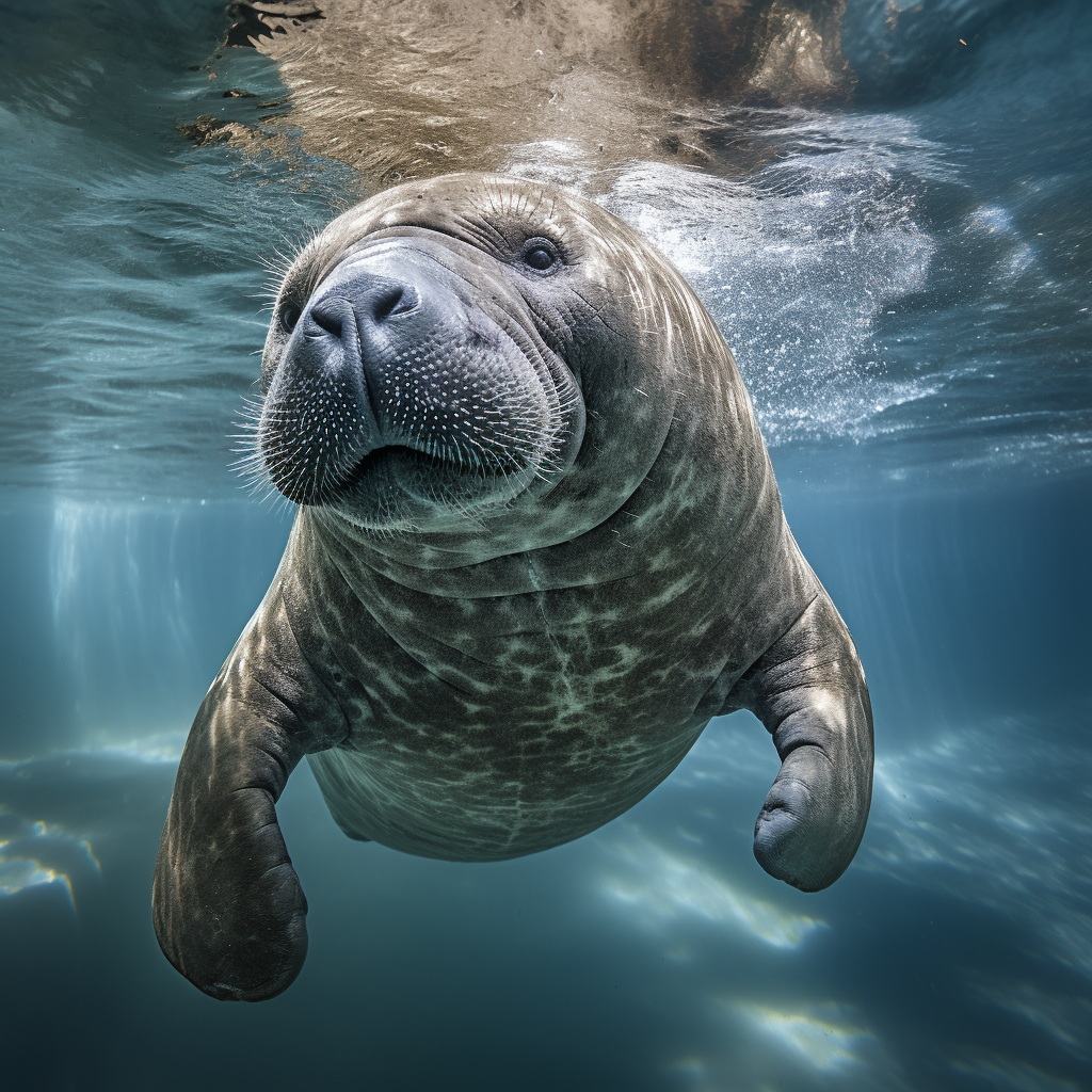 Exquisite Detail of a Manatee