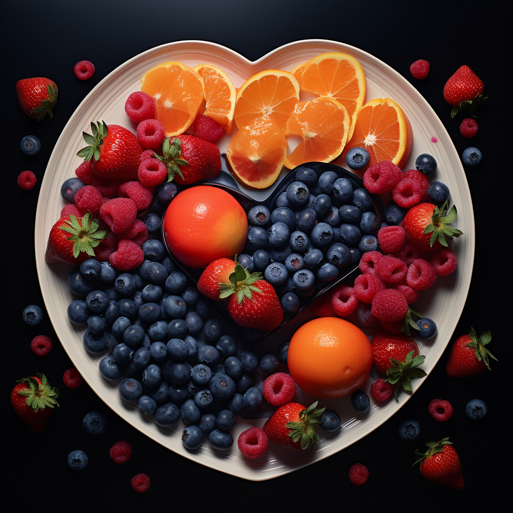 Plate of Colorful Fruits