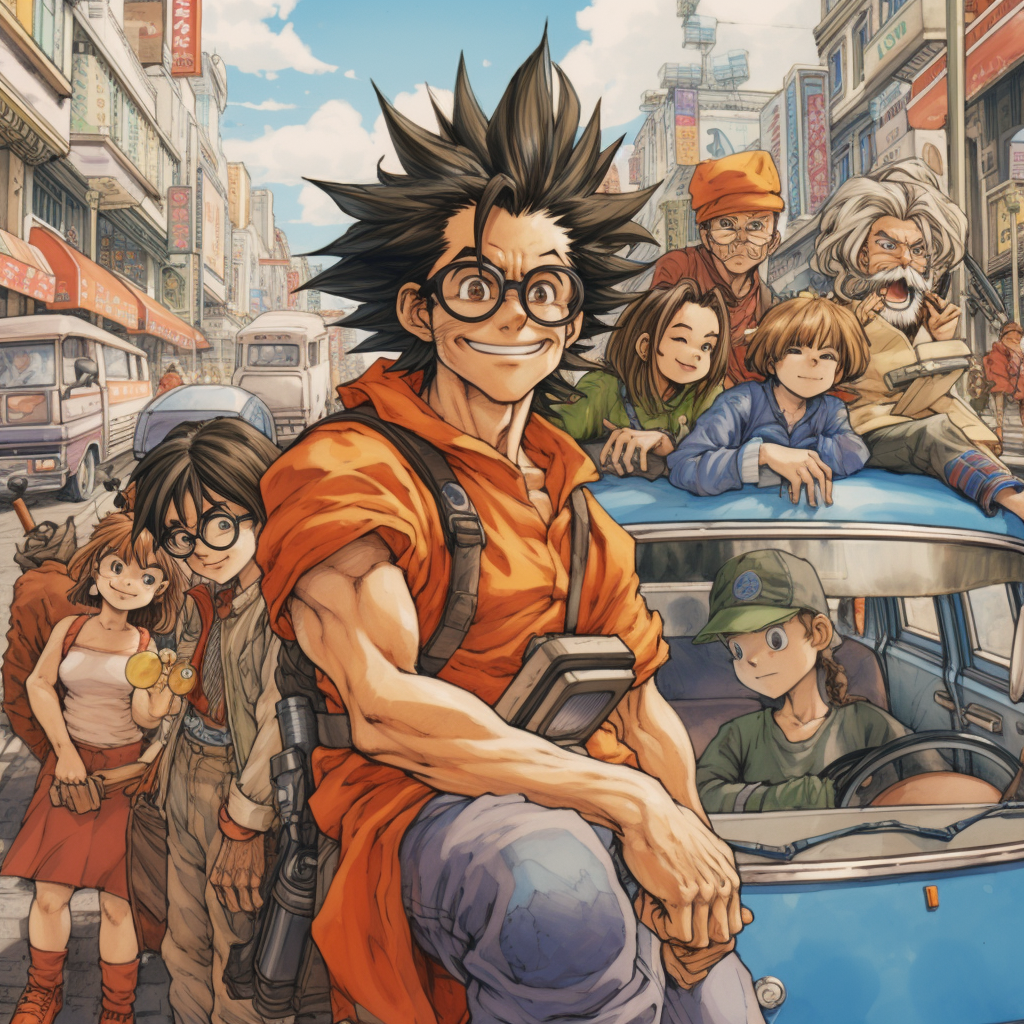 Akira Toriyama's iconic anime artwork