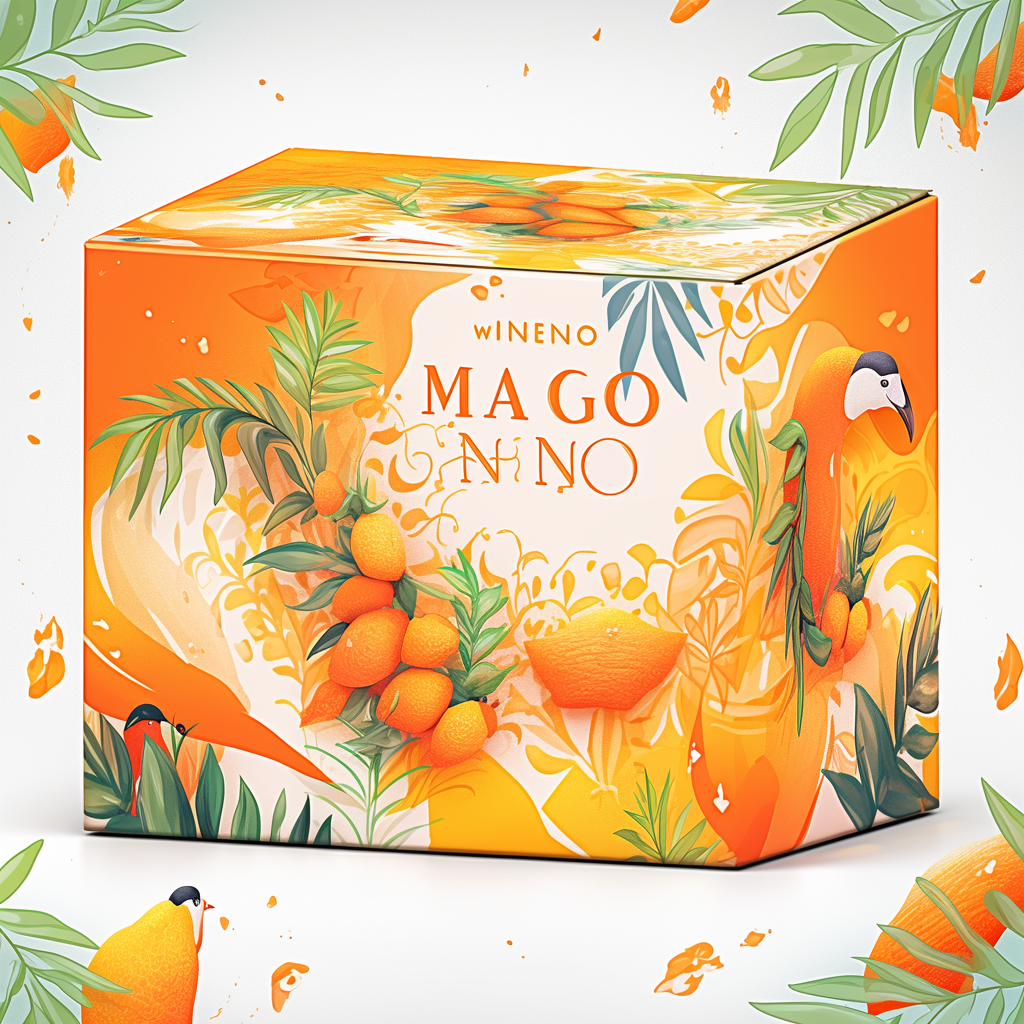 Vibrant mango packaging box design