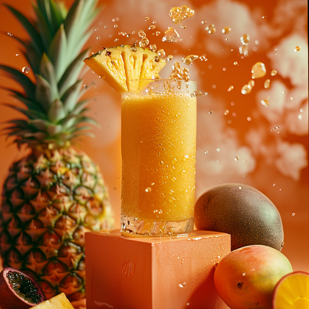 Healthy Mango smoothie with fruits