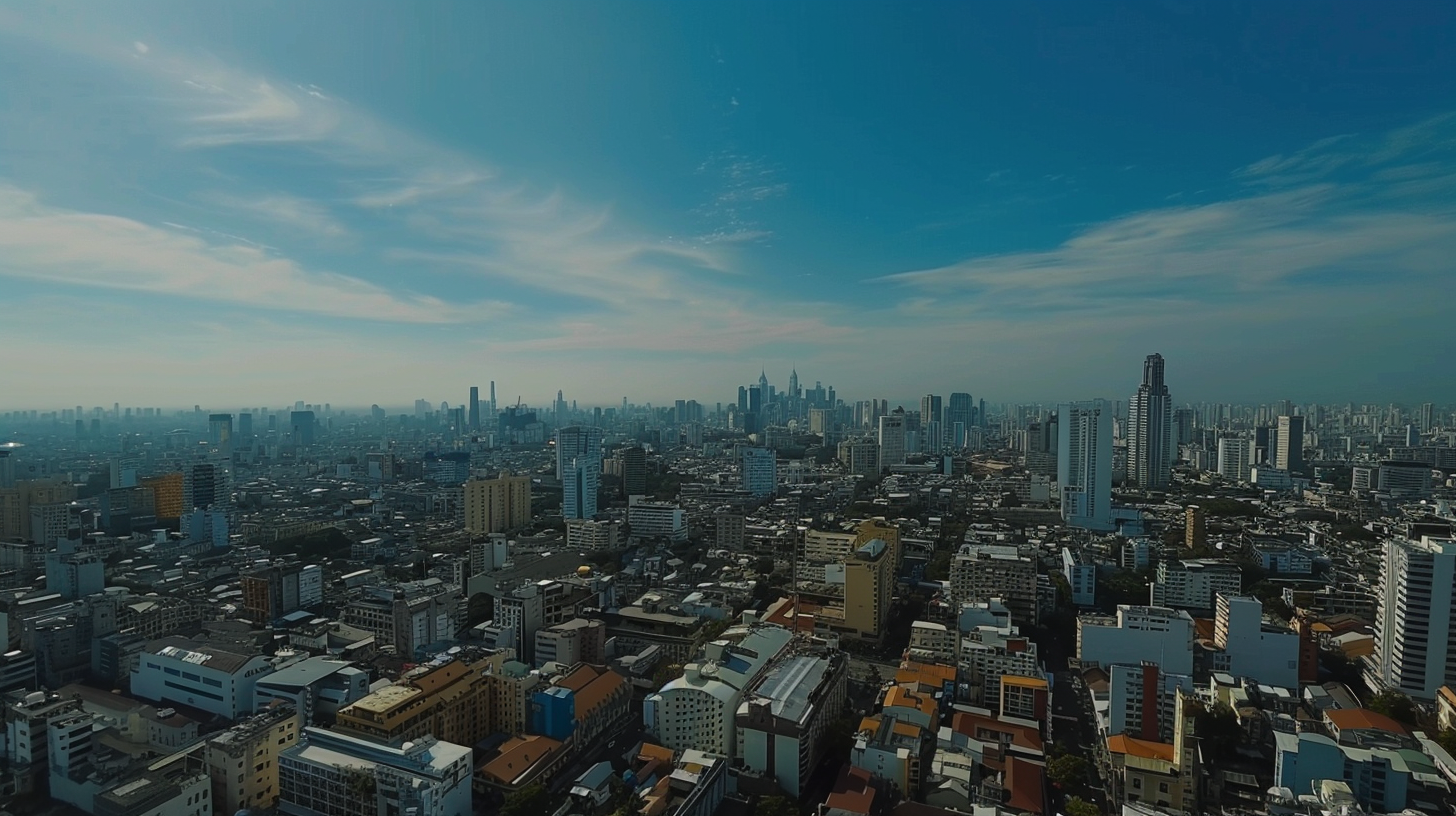 Aerial shot of Manila CBD