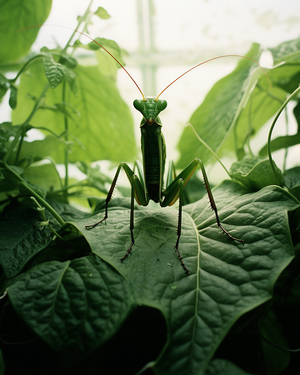 Documentary-quality Mantis on Leaf