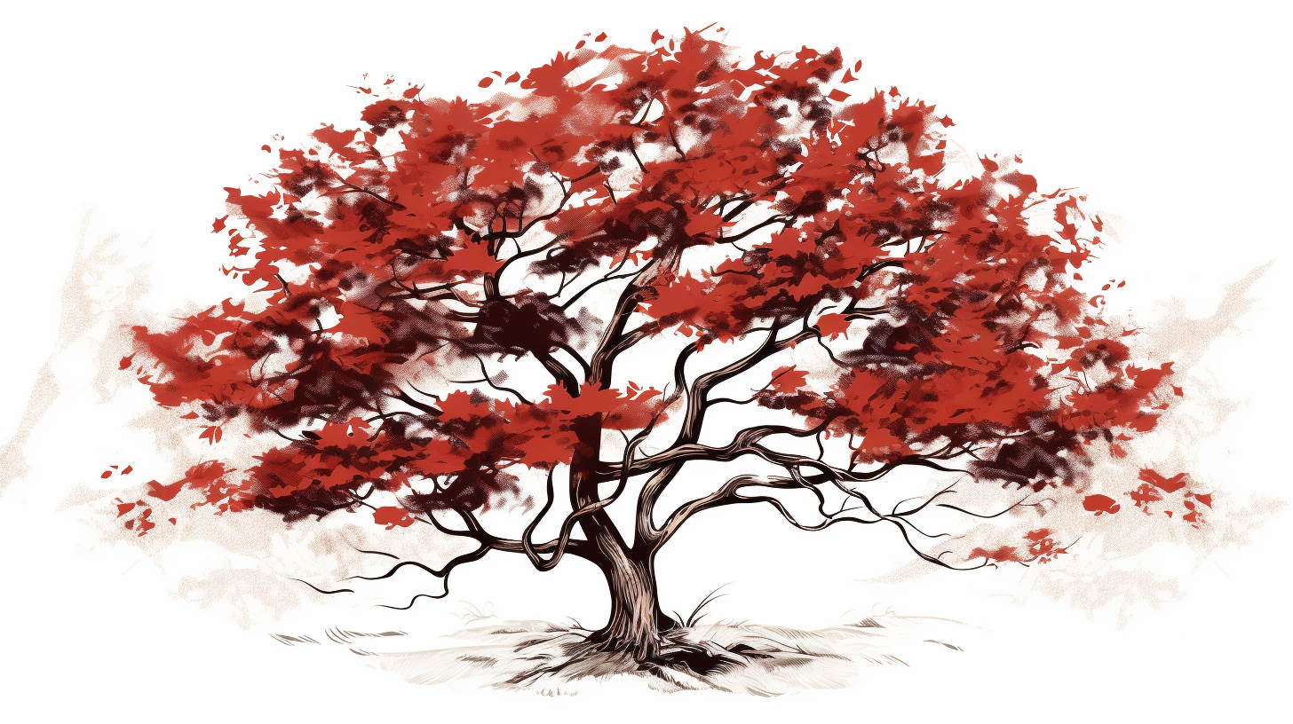 Hand Drawn Maple Tree Texture