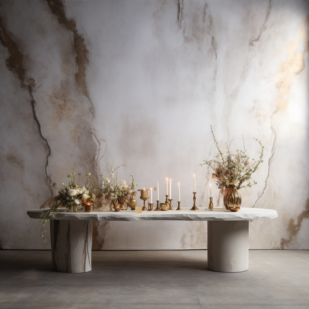 Beautiful marble backdrop for table and wall