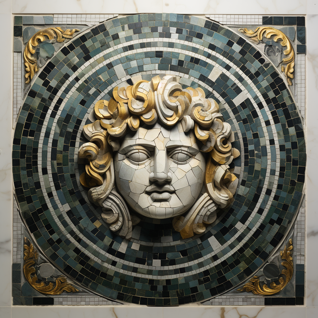 Exquisite marble mosaic artwork