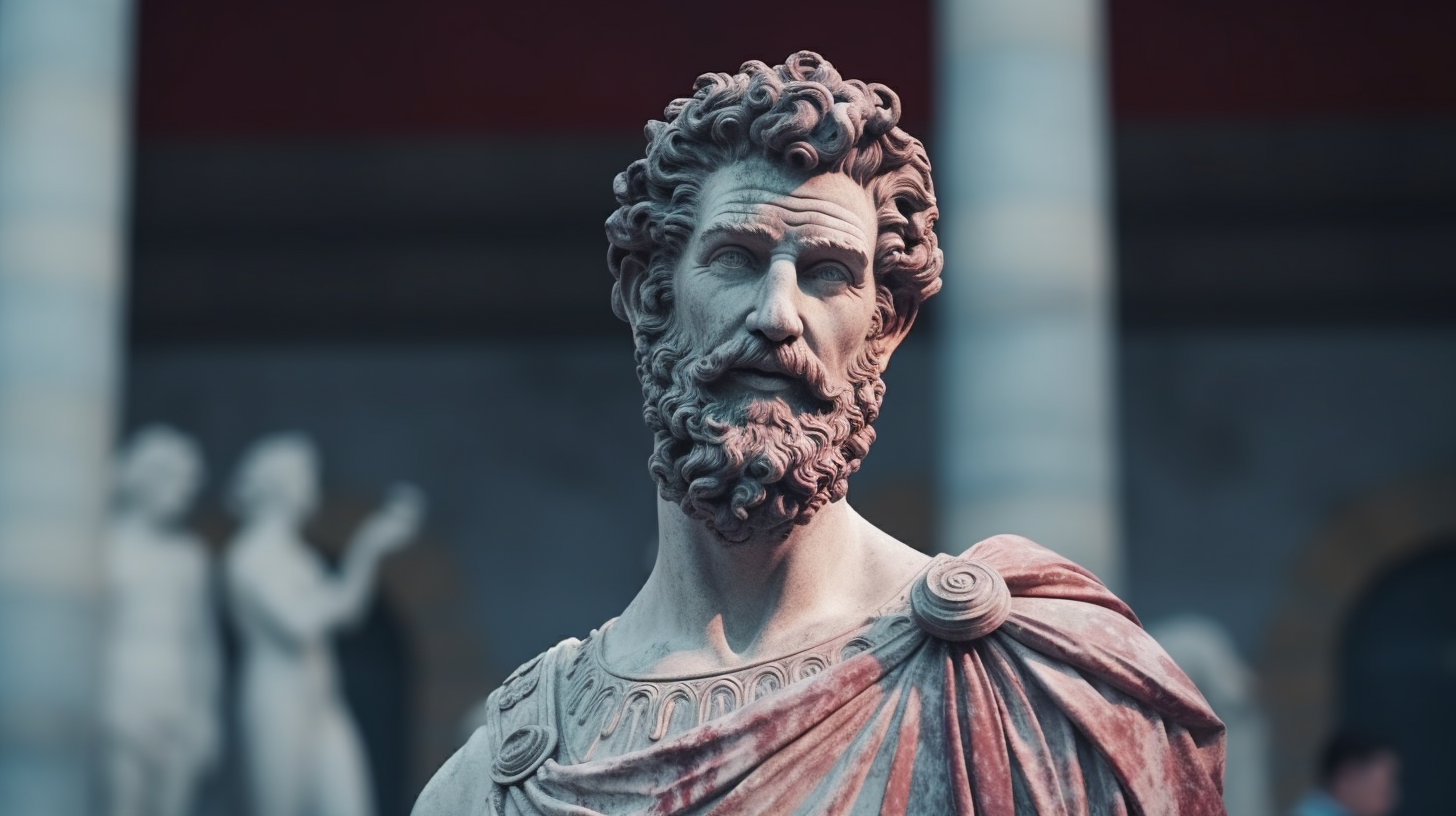 Portrait of Marcus Aurelius statue