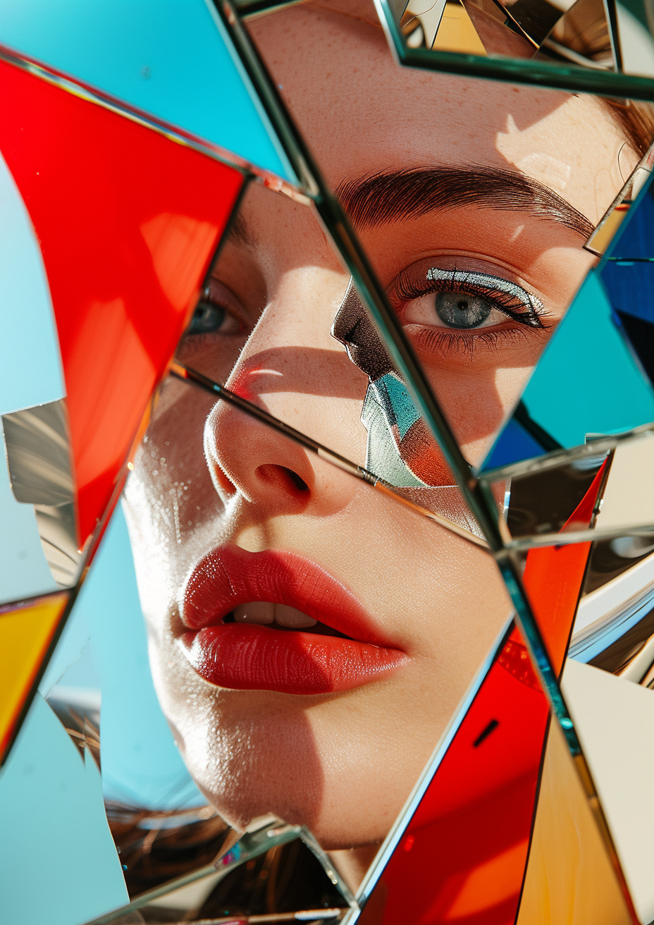 Margot Robbie Cubist-inspired Abstract Photography