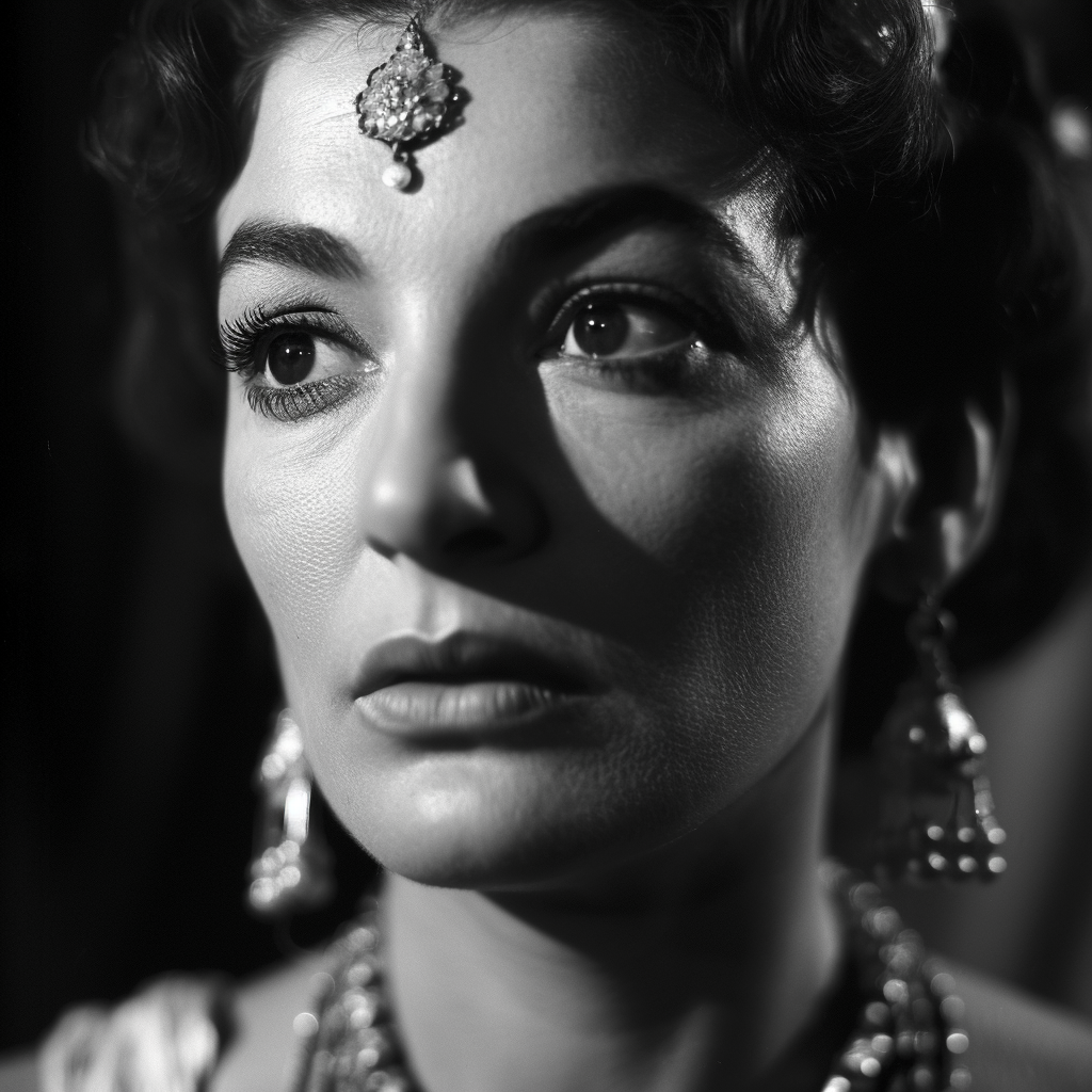 Maria Callas as Medea in Modernist Jewelry