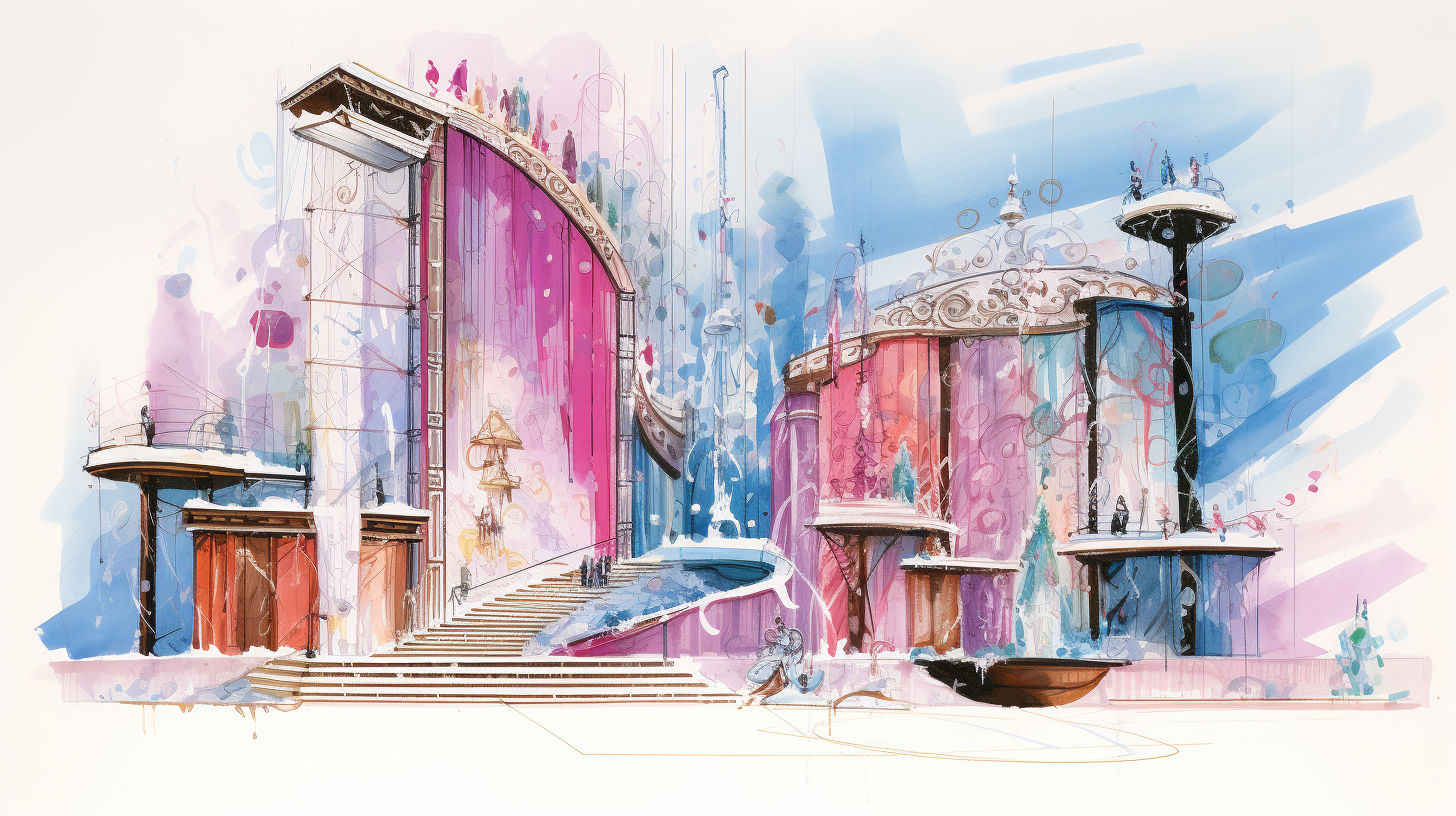 Colorful and Friendly Winter Wonderland Stage Design