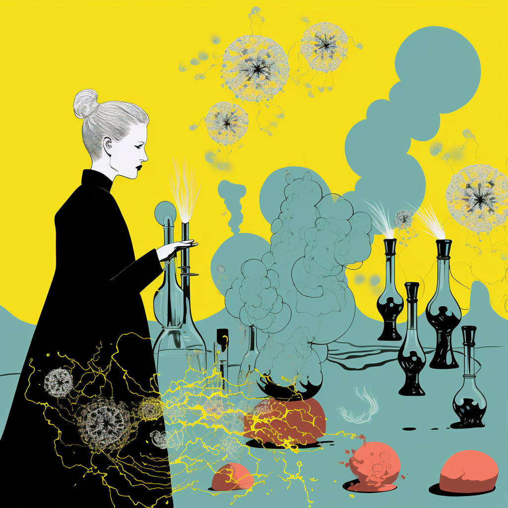 Marie Curie by Michael DeForge and tim walker