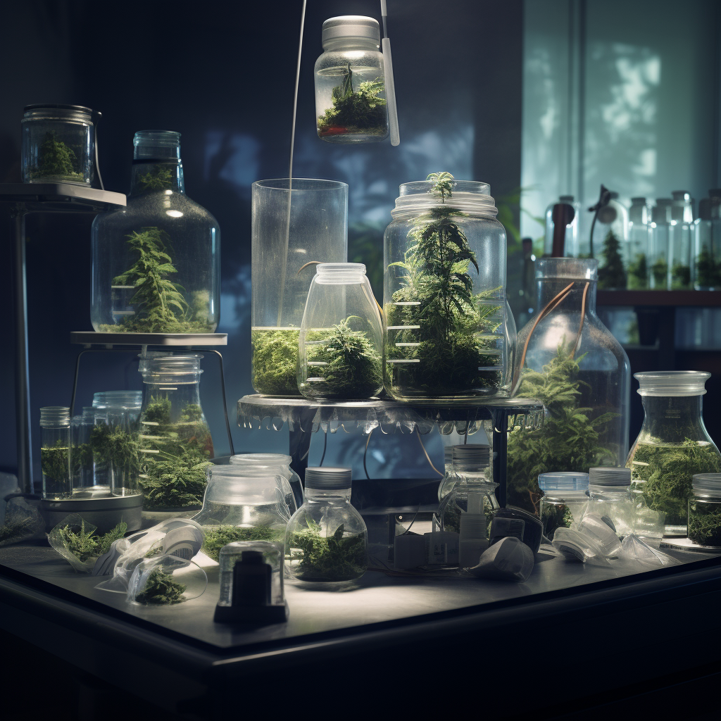 Marijuana lab lifestyle photo