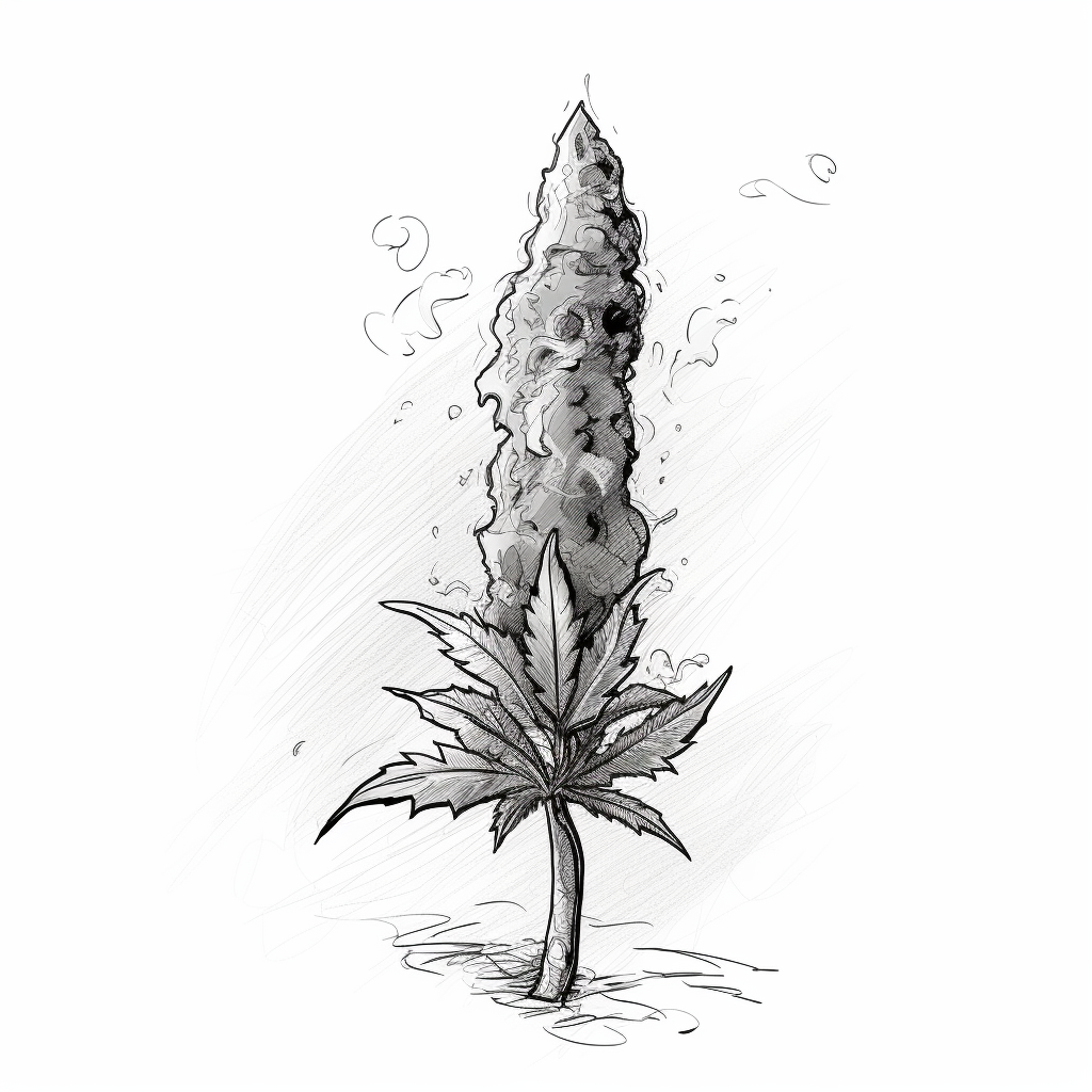 Illustration of a Marijuana Joint