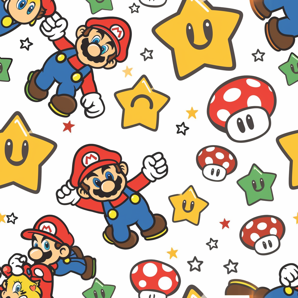 Colorful Mario Brothers Pattern