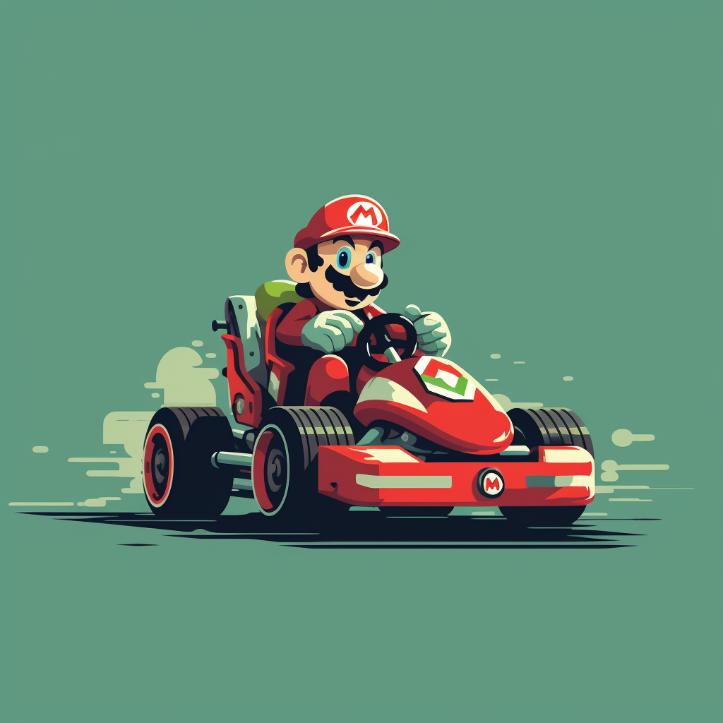 Minimalistic Mario Kart Artwork