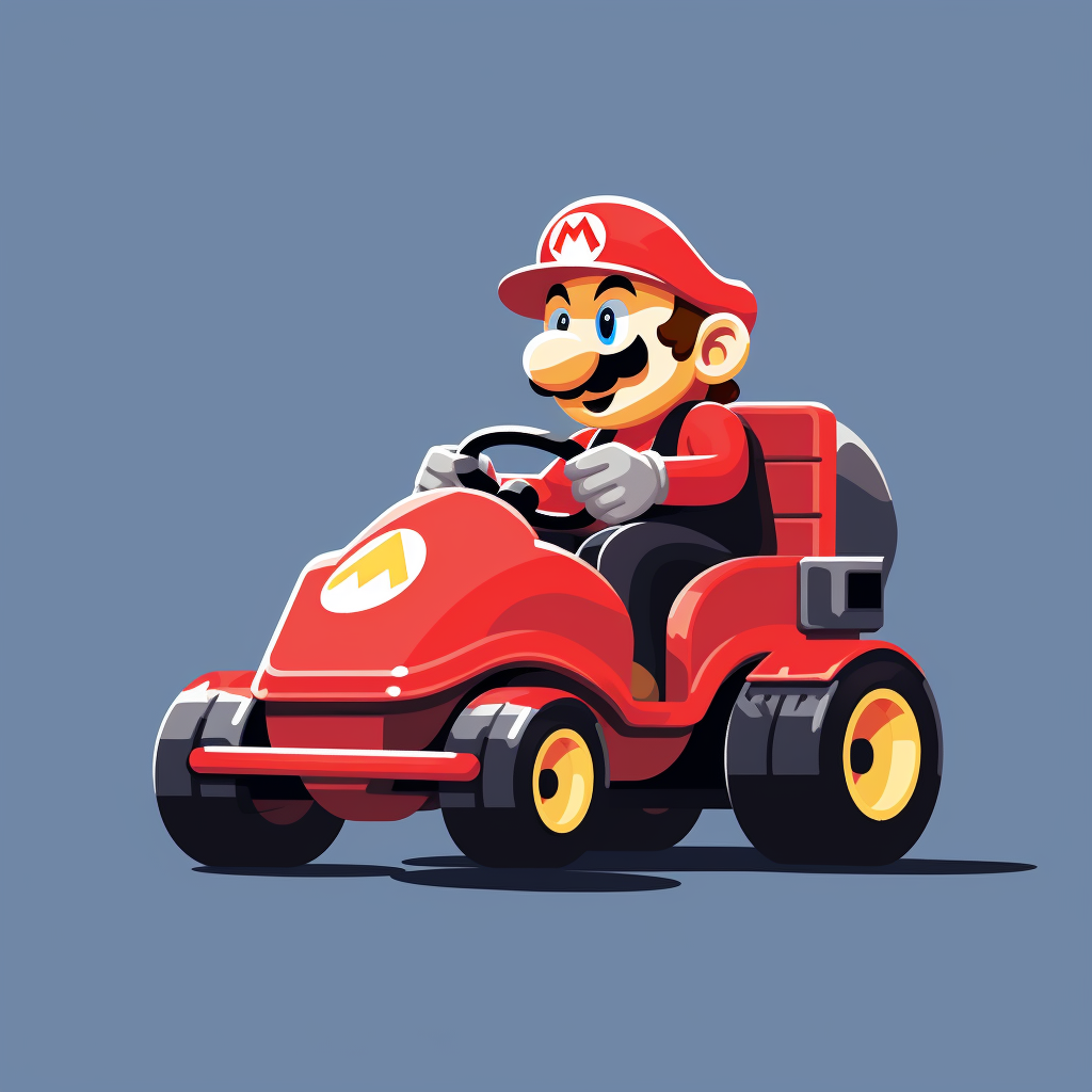 Minimalistic Mario Kart Artwork