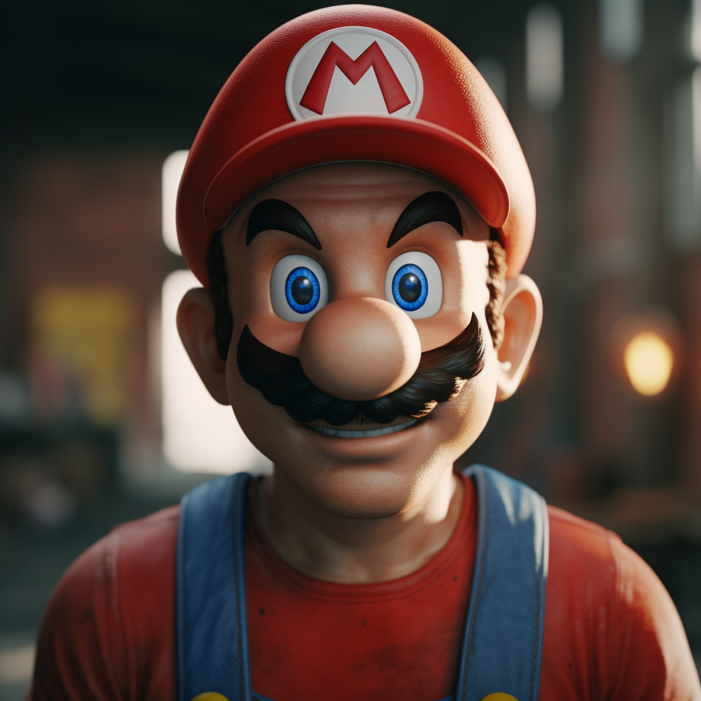 Super Mario portrait in 4K