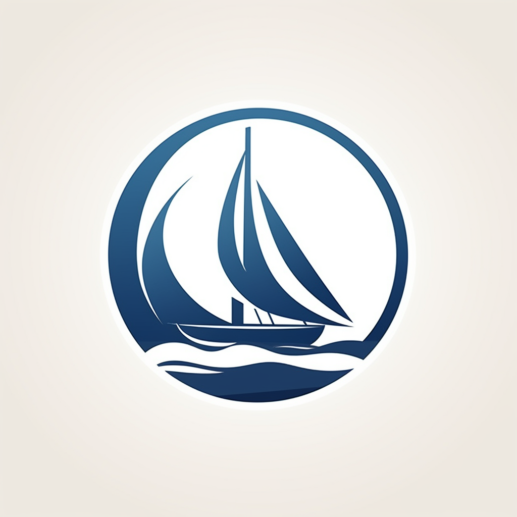 Simple maritime-themed clothing logo