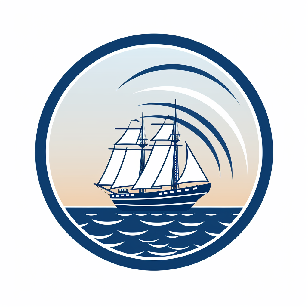 Minimalist logo for maritime newspaper