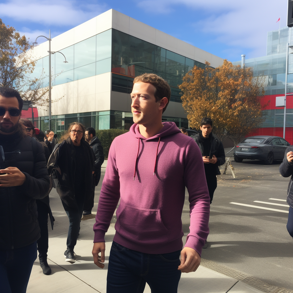 Mark Zuckerberg Outside Meta HQ