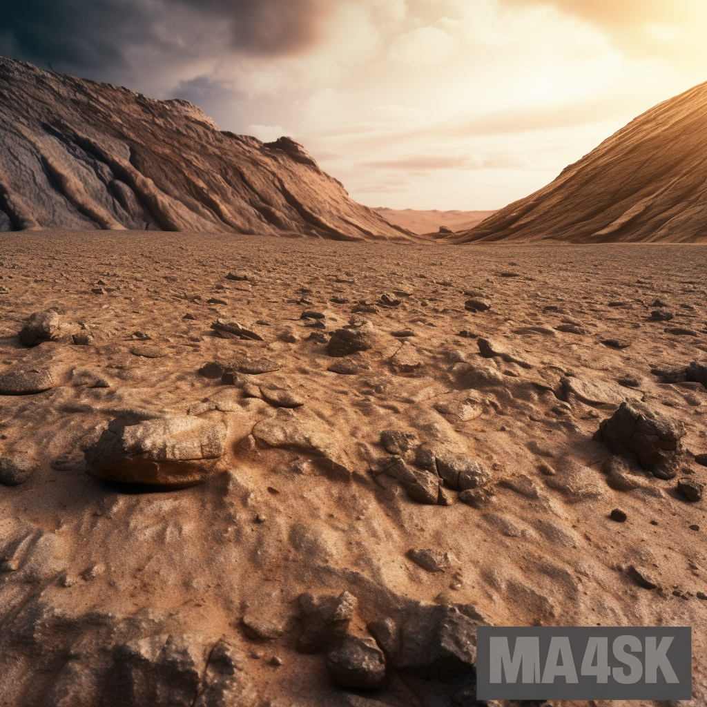 Cinematic footage of the Martian surface