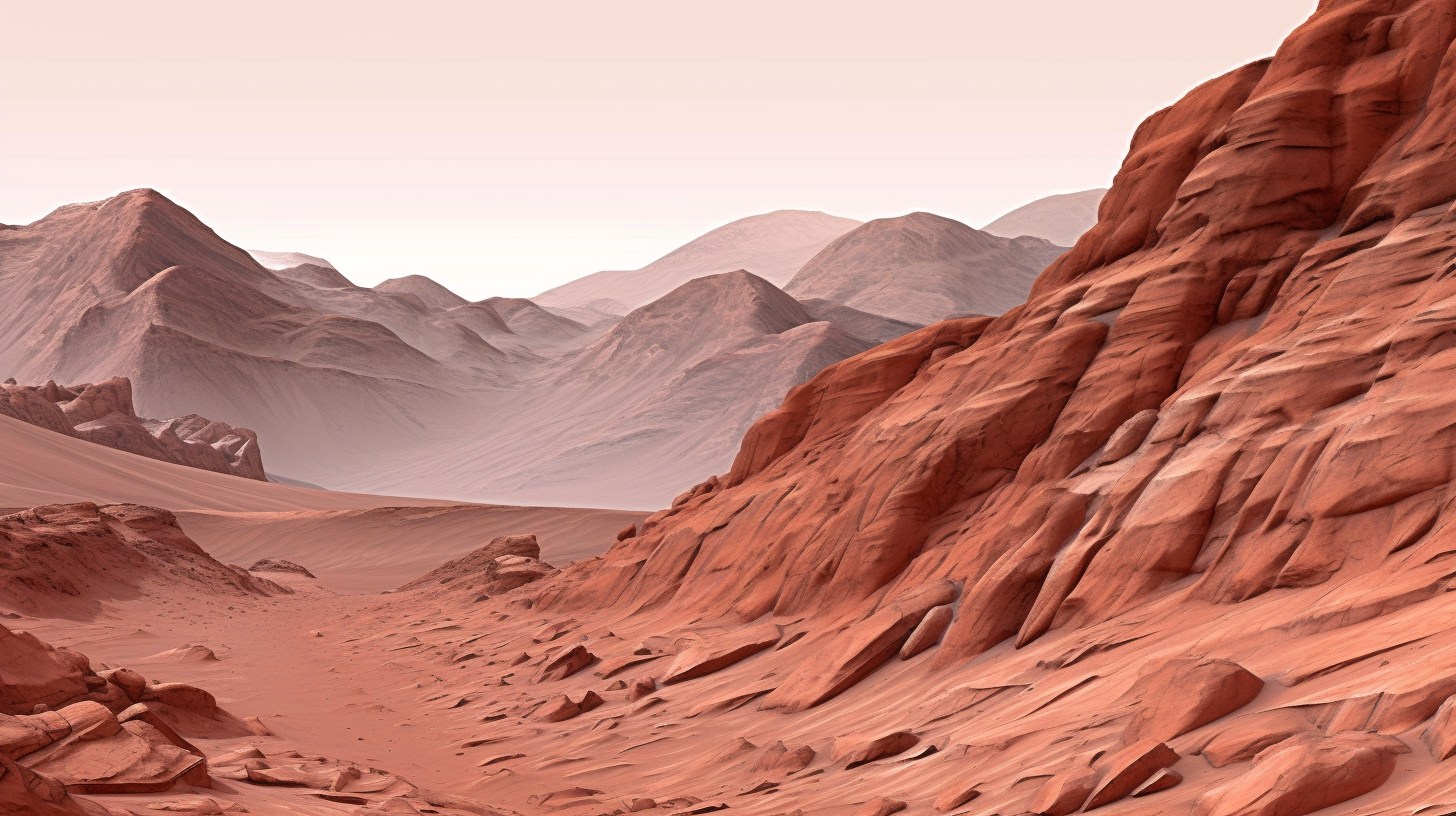 Scenic Mars Valley Landscape