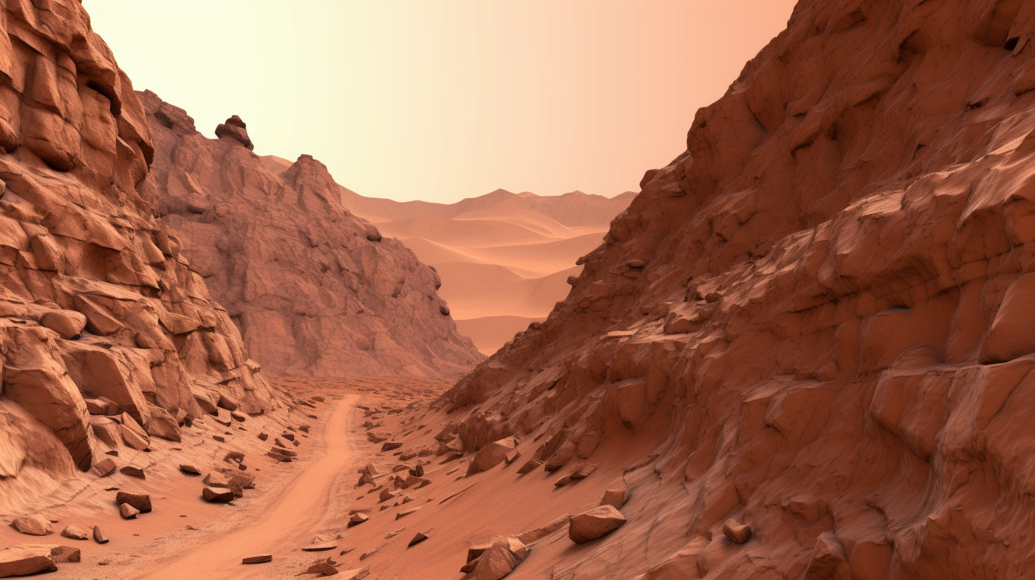 View of Mars Valley with Sand Dunes ?