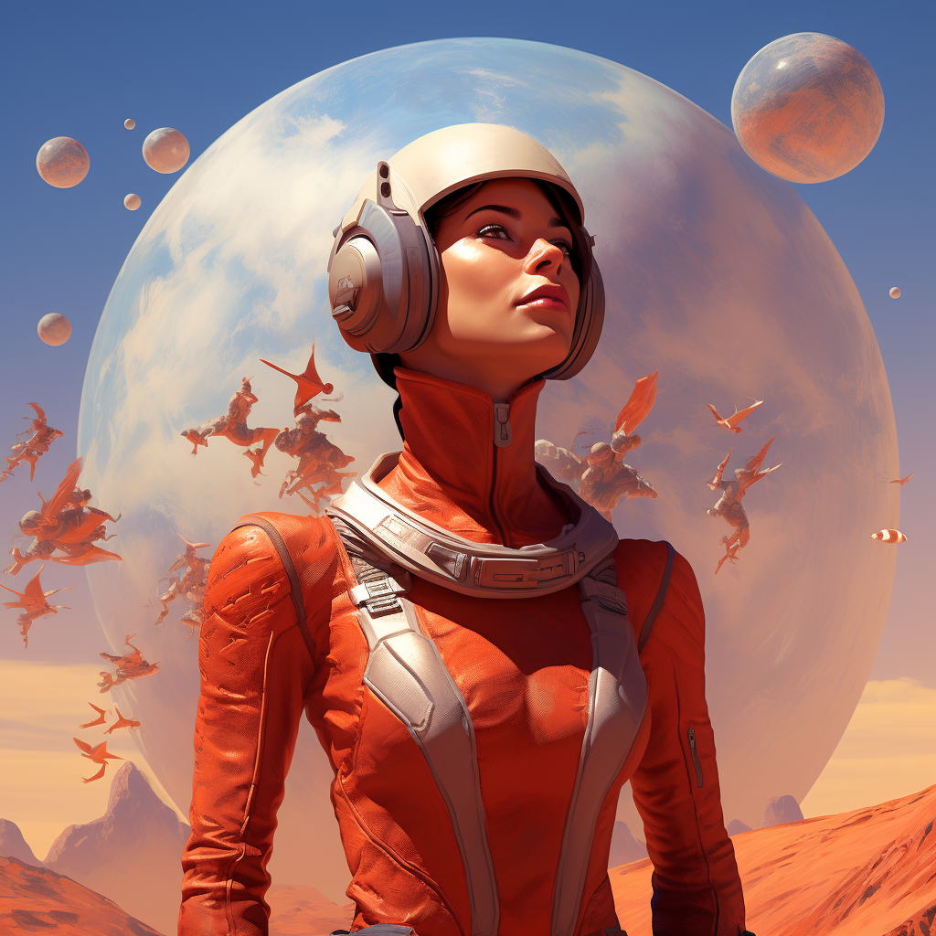 Woman showcasing qualities of Mars