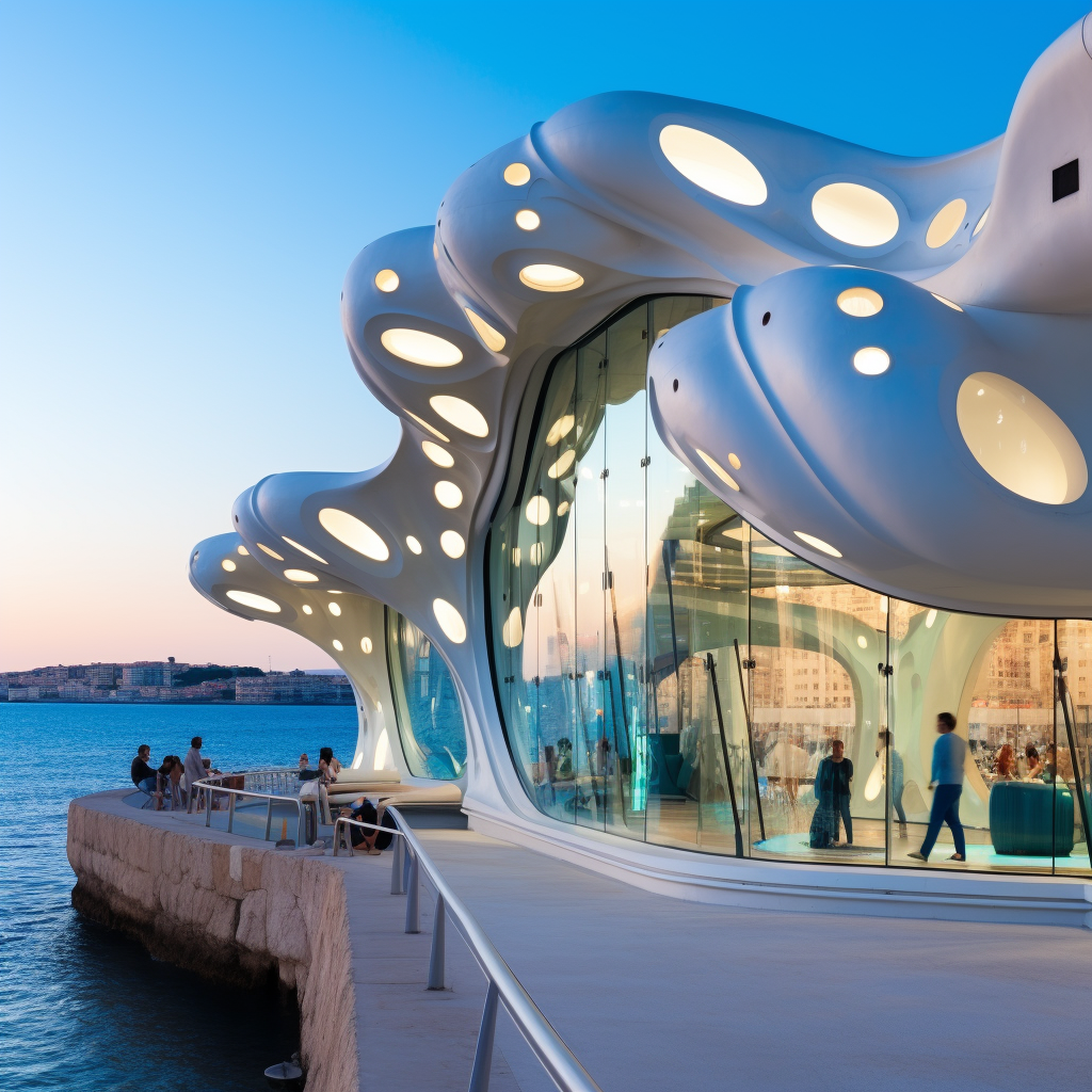 Futuristic Pharmacy in Marseille by the Sea