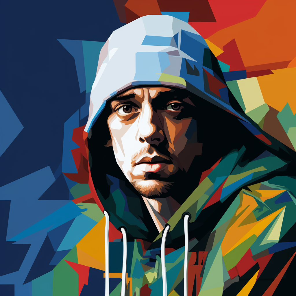 Colorful WPAP Art of Marshall Mathers