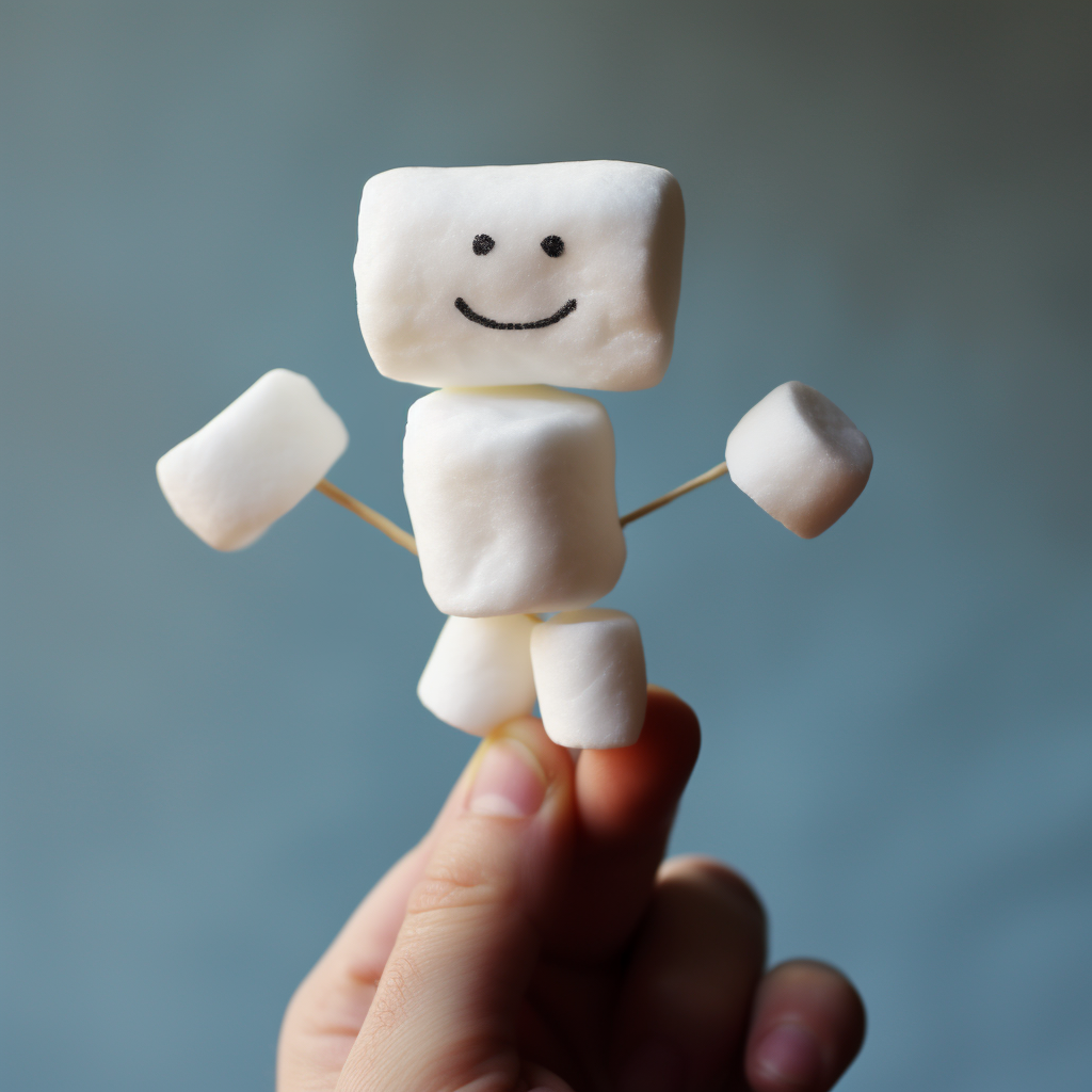 Marshmallow in Human Shape