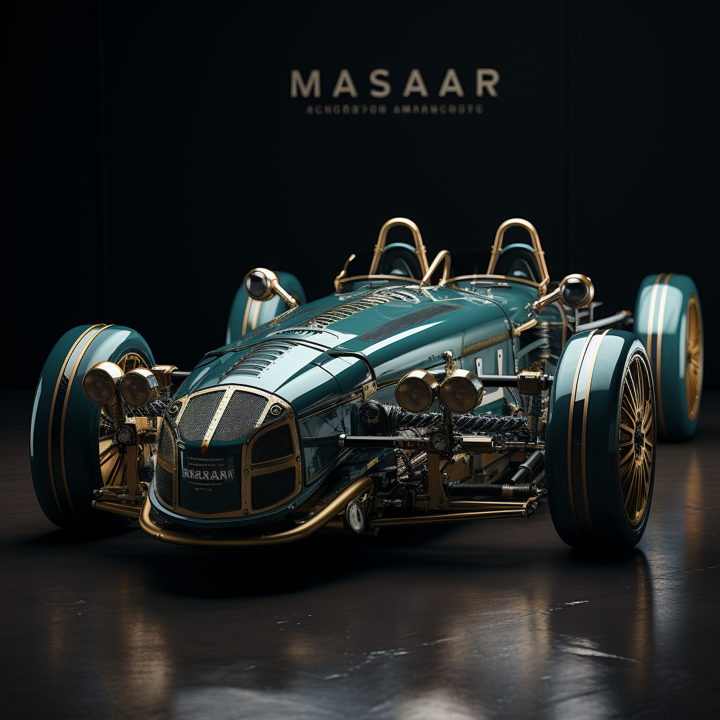 Sleek masarati racing car in action