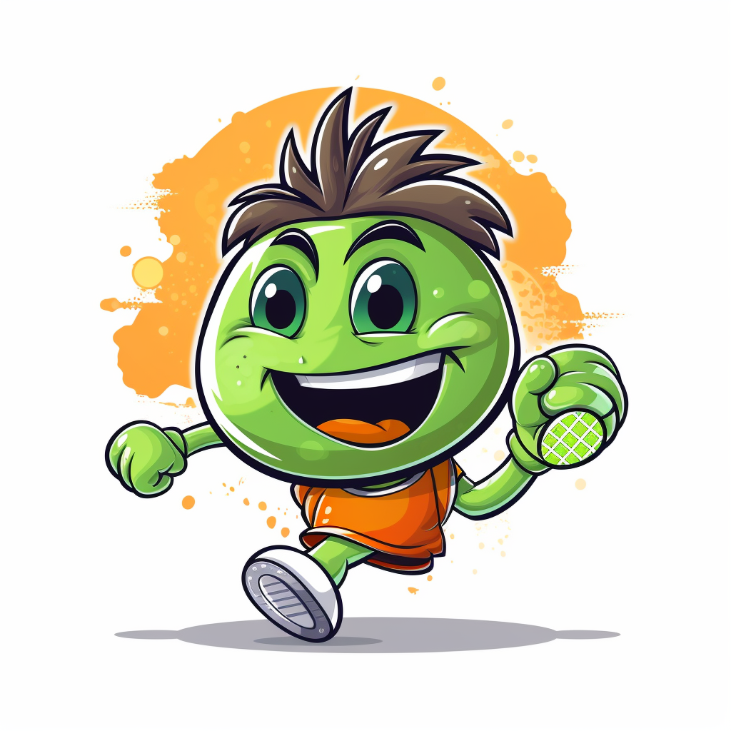 Simple Mascot Tennis Player Illustration