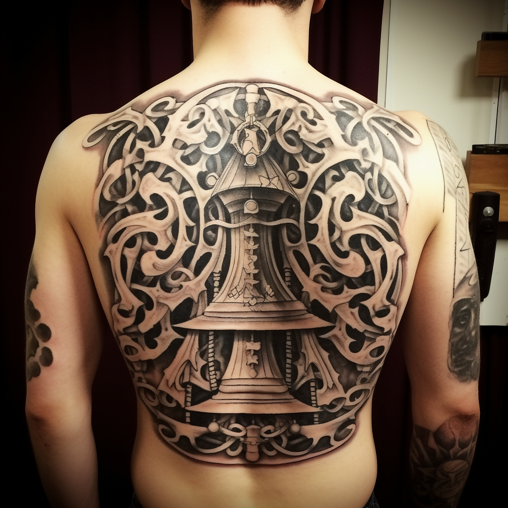 Masculine bell tattoo design photo