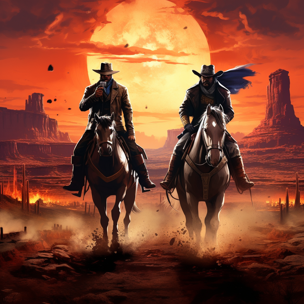 Mass Effect and Red Dead Redemption crossover game cover