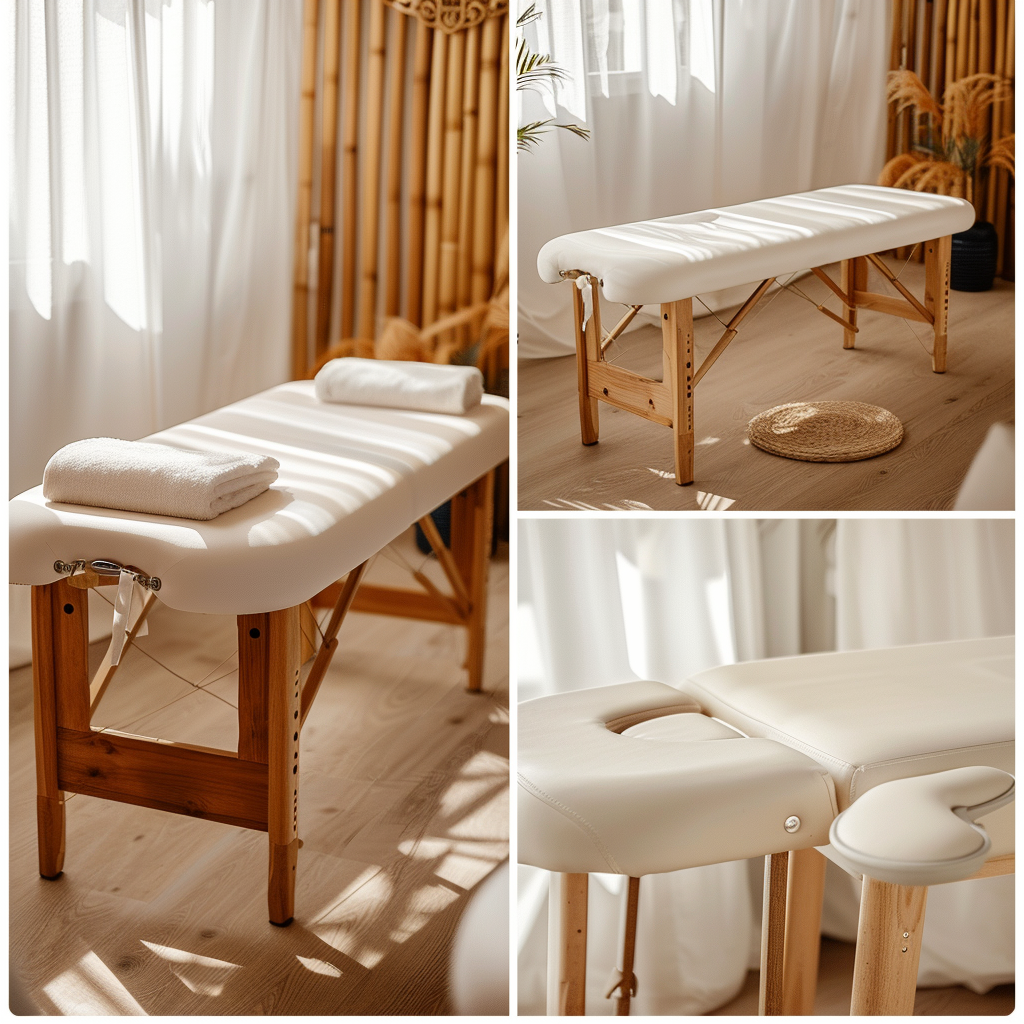 Massage tables various angles view