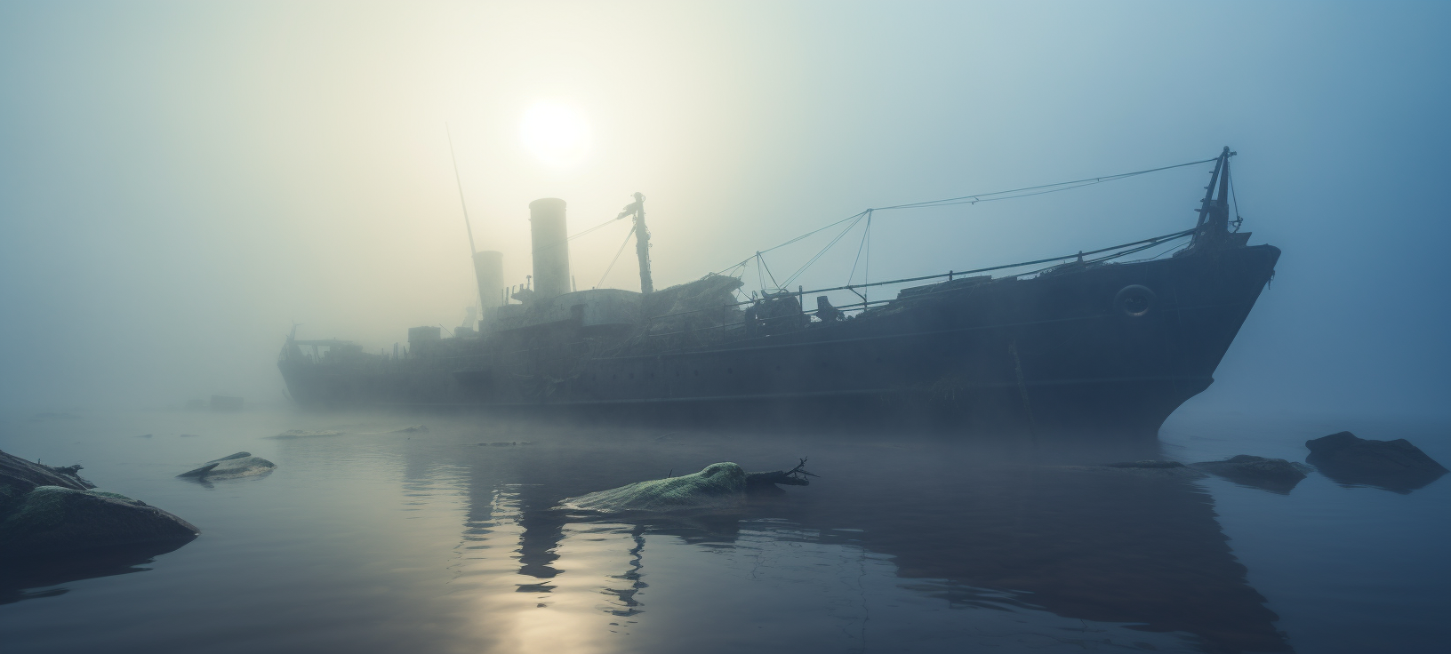 Massena French Pre-Dreadnought on Misty Lake