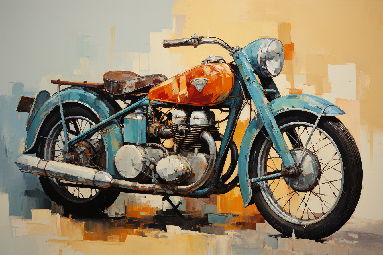 Matisse Royal Enfield Motorcycle Painting