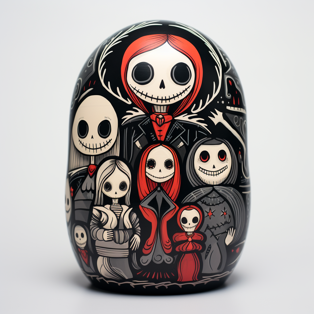 Colorful Nightmare Before Christmas matrioshka dolls